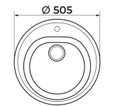 Мойка врезная "D-505" 0 Мойка врезная "D-505" 0
