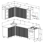 Кухня "Оливия" угловая 0 Кухня "Оливия" угловая 0